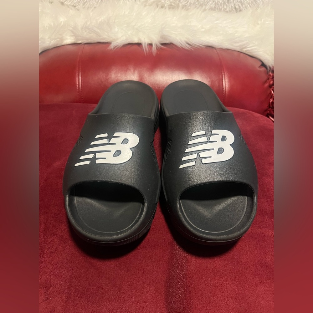 New Balance Gray Slide Sandals